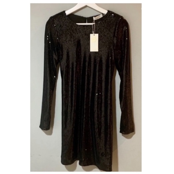 Ramy Brook Hallie Sequins Dress in BLACK. - Picture 9 of 10